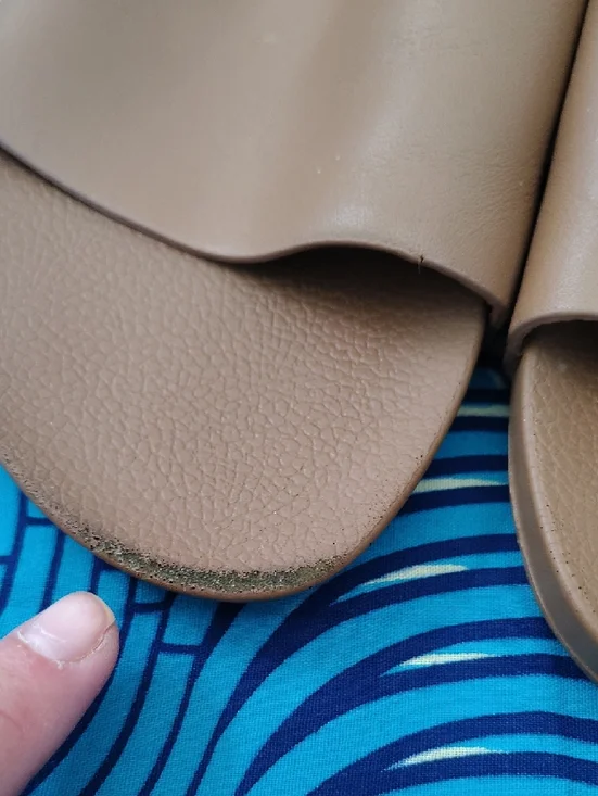 Vans Women's Brown Leather Decon Slide Sandals - Picture 2 of 9